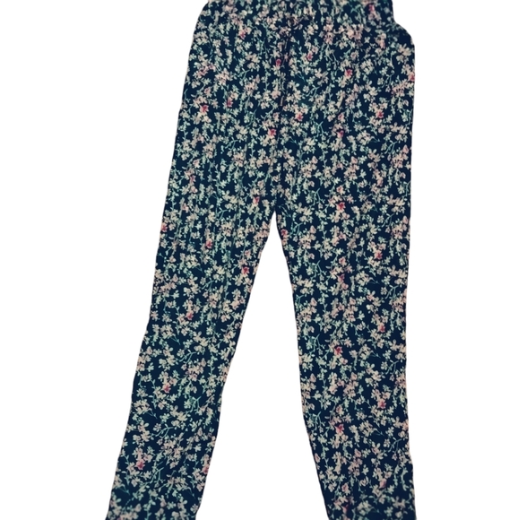 Seventeen Pants - Seventeen Navy Floral Print Lightweight Joggers Size Sm